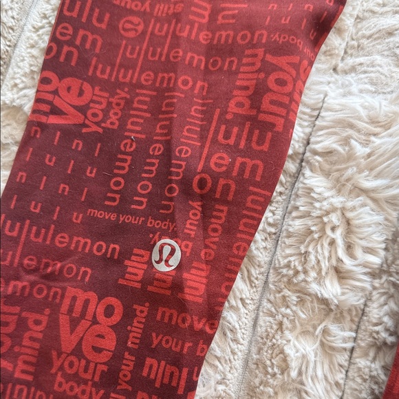 Lululemon Athletica Red Textured Leggings - Picture 3 of 5